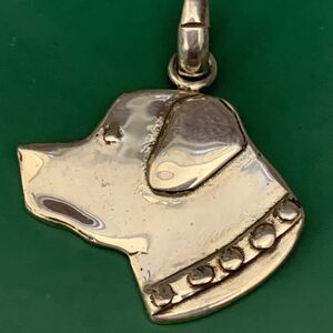 .925 Rottweiler Dog Head Sterling Silver Jewelry Charm #family pet #unisex